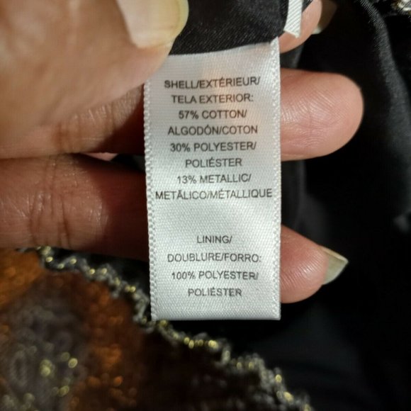 Ann Taylor LOFT Gold Embroidered Skirt Size PS - Picture 6 of 9